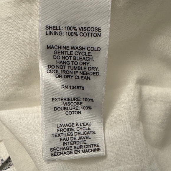 Vineyard Vines Mini Pom Stripe Cover Up Dress, Size XS, Color White/Black - Picture 13 of 14